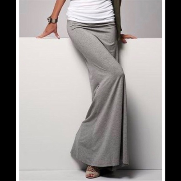 Gray Maxi Skirt - Picture 1 of 2